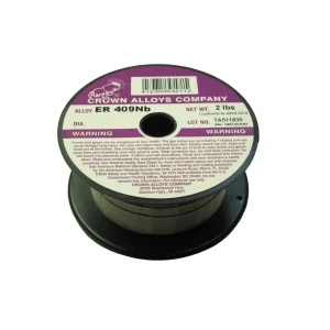 Crown Alloys ER 409Nb – .035×2# MIG Welding Wire 2lb Spool – SS409/1F