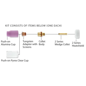CK WORLDWIDE D2GS418 Alumina Standard Gas Saver Kit for 1/8″