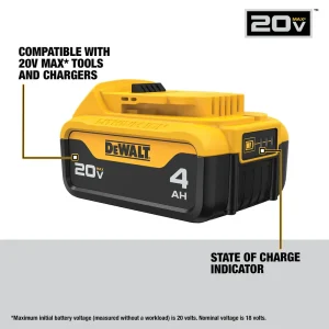 DEWALT DCB204-2 20V MAX* Battery, 4.0-Ah, 2-Pack