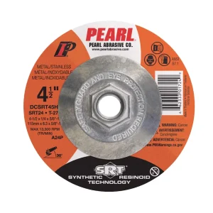 Pearl Abrasive DCSRT45H 4-1/2 x 1/4 x 5/8-11SRT™ Depressed Center Wheels, SRT24, 10/Box