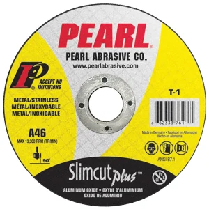 Pearl Abrasive DCWPL05A Slimcut™ Plus Aluminum Oxide – 5 x .045 x 7/8 Slimcut45™ Plus T27 AO Thin Cut-Off Wheels, A46, 25/Box