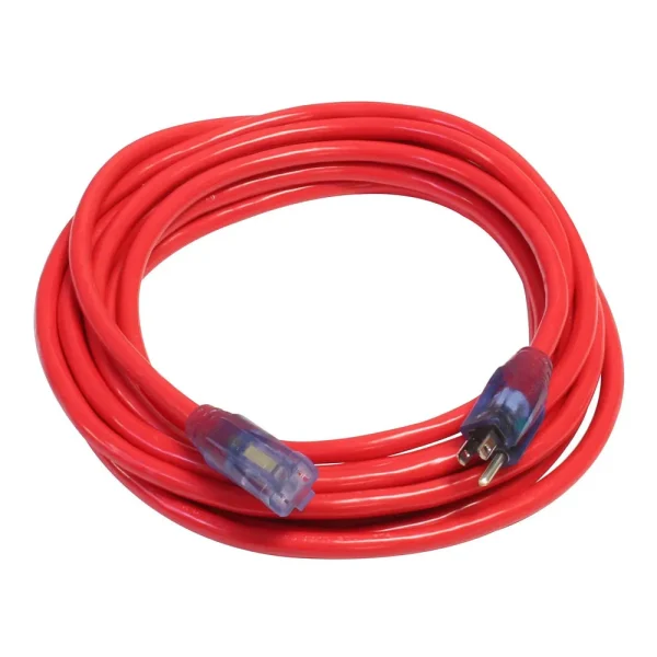 Direct Wire – 12/3 Extension Cord 120V Lighted Red – 25ft – 123XCRED25