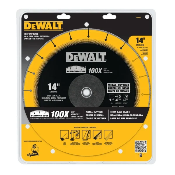 DEWALT DW8500 14-Inch By 1-Inch Diamond Edge Chop Saw Blade