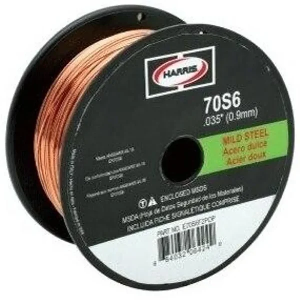 HARRIS® E70S6F2 ER70S-6 .035″ X 2# SPOOL MILD STEEL SOLID MIG WIRE (GMAW)