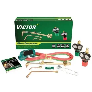 Victor Performer Medium Duty Outfit, 100FC Torch Handle, CA 1350 Cutting Attachment, 540/300 ESS3 EDGE Regulators #0384-2126