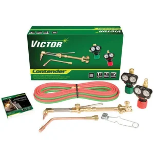 Victor Technologies Contender Heavy Duty Outfit, 315FC Torch Handle, CA 2460 Cutting Attachment, 540/300 ESS3 EDGE Regulators