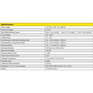 ESAB Rogue EM125 MIG Welder (0700301081)