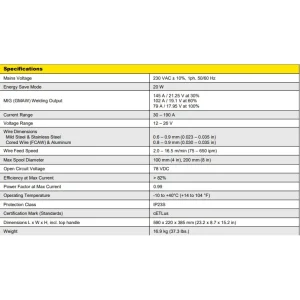 ESAB Rogue EM 190 PRO MIG Welder (0700301083)