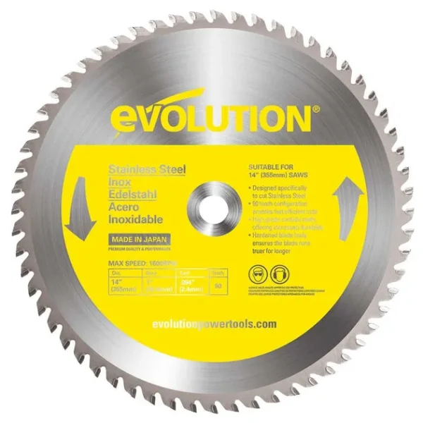 Evolution 14BLADESSN 14″ Stainless Steel Metal Cutting Saw Blade