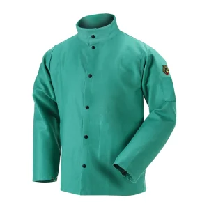 Black Stallion 60-3036 9oz. Flame-Resistant Cotton Welding Jacket, Green, 30″ length, 3XL