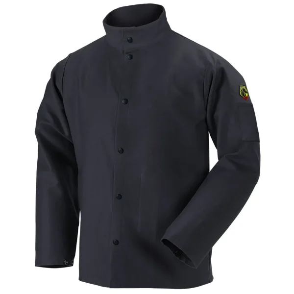 Revco FBK9-30C 30″ 9 oz. Black FR Cotton Welding Jacket (1 Jacket)