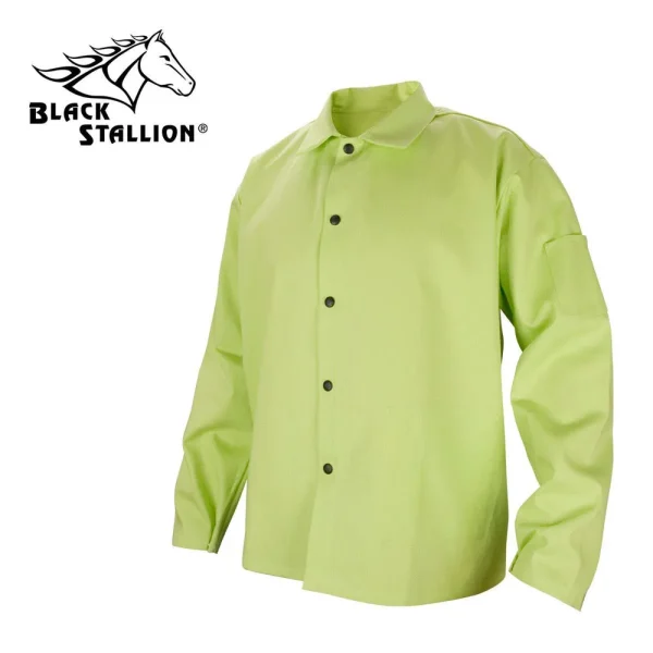 Revco FL9-30C 30″, 9 oz. Safety Lime TruGuard™ 200 FR Cotton Welding Jacket (1 Jacket)