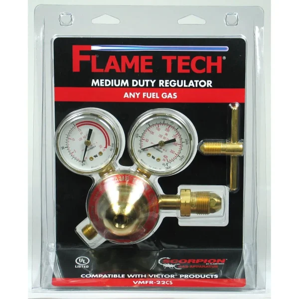 Flame Tech Medium Duty Fuel Gas Regulator Clamshelled – VMFR-22CS