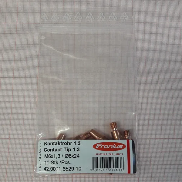 Fronius M6 Contact Tip 1.3mm – Pack of 10 (42,0001,6529,10)