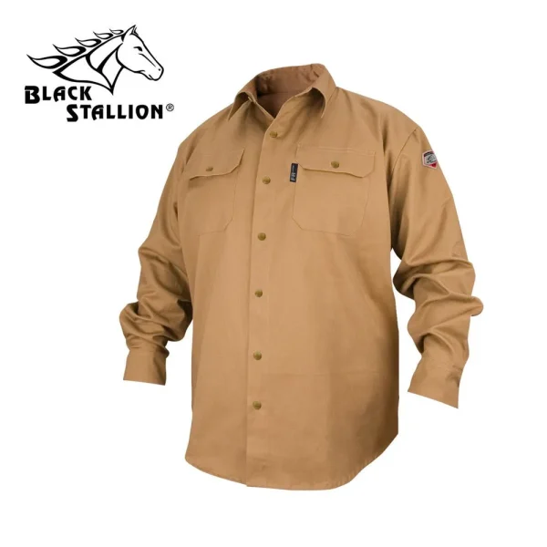 Revco FS7-KHK Khaki Long Sleeve FR Cotton Work Shirt (1 Shirt)