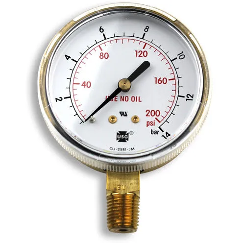 Smith Replacement Gauge – 2.5 inch, 0-200 PSIG GA033-07