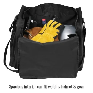 Black Stallion GB150 WELDER’S TOOLBAG BLACK W/OVERSIZED OPENING, 22″LX12″WX16″H