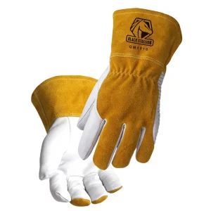 Black Stallion GM1510-WT-SML Premium Goatskin MIG Glove with DragPatch®, Small, 12/PACK