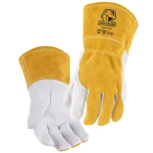 Black Stallion GM1550-WT-SML PREMIUM MIG WELDING GLOVES SMA6 CUT RESIST GRAIN GOATSKIN, Small, 6/PACK