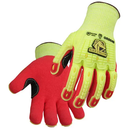 Black Stallion AccuFlex A6 Cut & Impact Resistant Hi-Vis Gloves GR5040