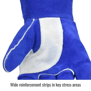 Black Stallion GS1321-BG-LRG 21″ Split Cowhide Stick Glove with RestPatch®, Large