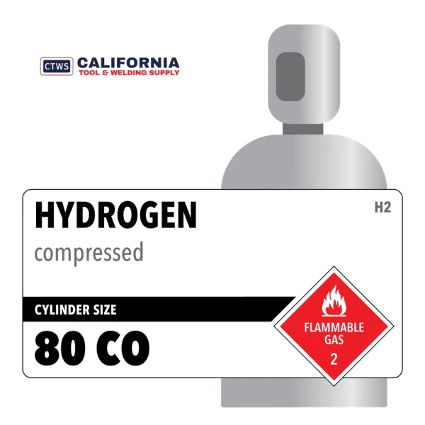 Hydrogen, 80 CO, 3.8, Industrial, 99.98, 71, High Pressure Steel (HPS), CGA 350