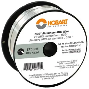 Hobart ER5356 .030 Aluminum MIG Wire – 1# Spool H383806-R18