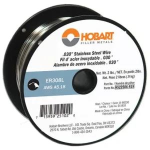 Hobart ER308L .030 Stainless Steel MIG Wire – 2# Spool H522506-R19