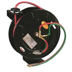 WELDCOTE HRR14R50 Twin Welding Hose Reel- With 50′ Of 1/4″ Grade R Twin Hose Retractable