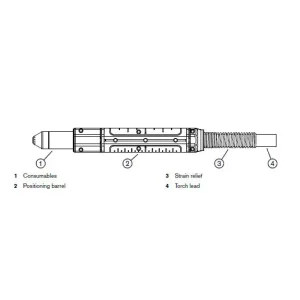 Hypertherm Duramax Lock Machine Torch Assembly 180 deg – 25′ #088167