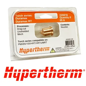 Hypertherm Powermax 85/105 Nozzle (65-85 A) #220816 (5/pk) or #228760 (25/pk)