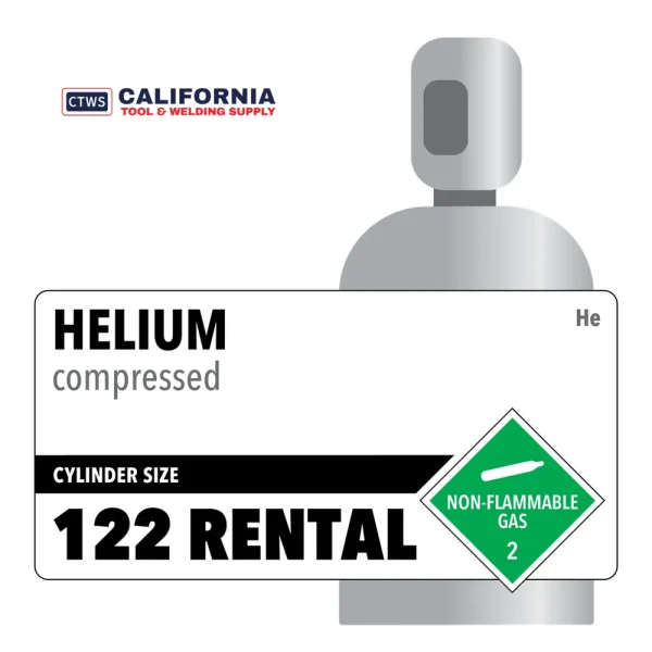 Helium, 122 RENTAL, 3.0, Balloon, 99.9, 110, High Pressure Steel (HPS), CGA 580