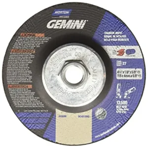 Norton Gemini Type 27, 1/4″ Thick, 5/8″-11 Hubbed Pkg 10
