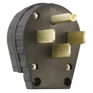 Independent Electric Pass & Seymour 50 Amp, 125/250 Volt, Angle Plug, Black | PAS3867