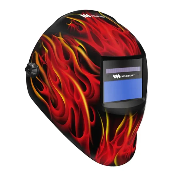 Weldmark Auto Darkening Red Flames Welding Helmet (RF8VS9-13)
