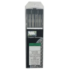 Green Tip Pure Ground Tungsten Electrodes – Package of 10 Electrodes (Select Diameter)