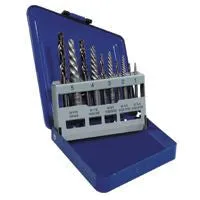 Irwin Hanson 11119 10-pc Spiral Extractor & Drill Bit Set in Metal Index 1 EA