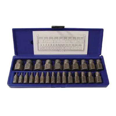 Irwin Hanson 53227 Hex Head Multi-Spline Screw Extractors – 532 Series – Plastic Case Sets 1 SET