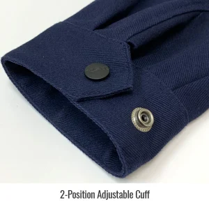 Black Stallion JF1015-NB-SML ANGELFIRE® WOMENS FLAME-RESISTANT COTTON WELDING JACKET, NAVY & BLACK, SMALL