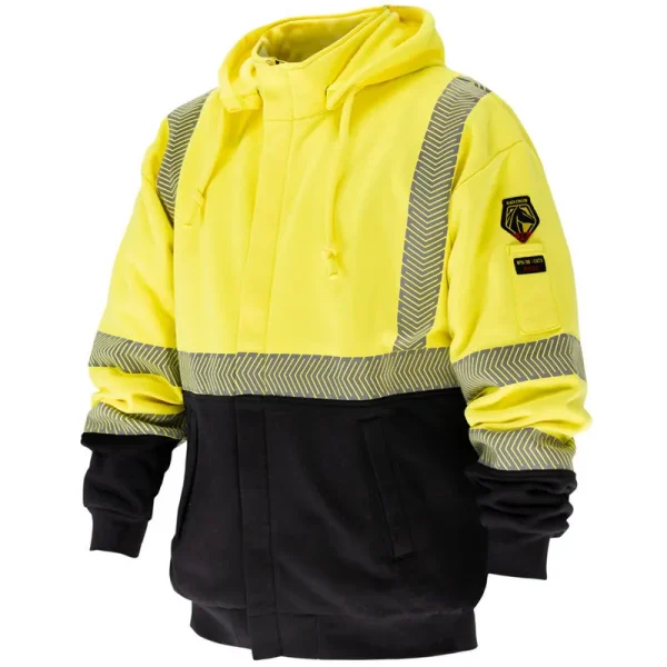 Black Stallion Hi-Vis Class 3 AR/FR Cotton Hooded Sweatshirt JF2045-HY