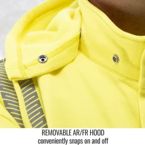 Black Stallion Hi-Vis Class 3 AR/FR Cotton Hooded Sweatshirt JF2045-HY