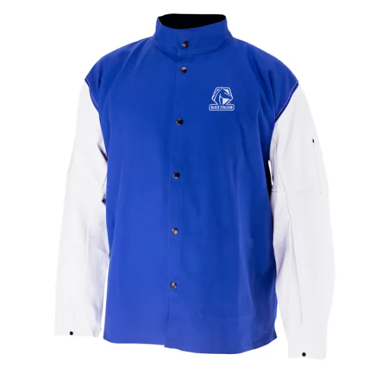 JH3010-RB Grain Goatskin & FR Cotton Hybrid Welding Jacket REVCO Black Stallion