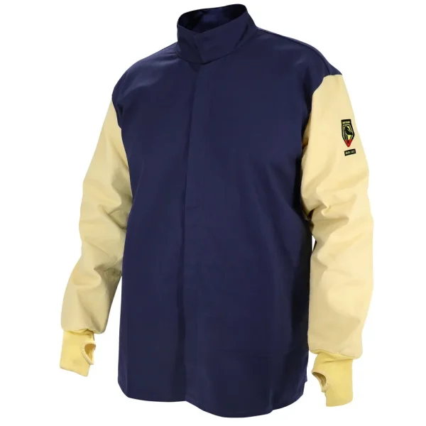 Black Stallion Arc-Rated Aramid & FR Cotton Hybrid Welding Jacket – JH3025-NY