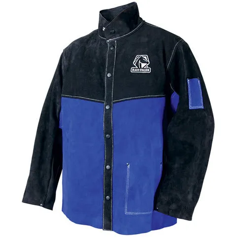 Black Stallion Color Block Leather Welding Jacket JL1030-BB