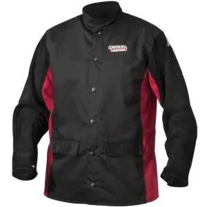 Lincoln Shadow Split Leather-Sleeved Welding Jacket K2986