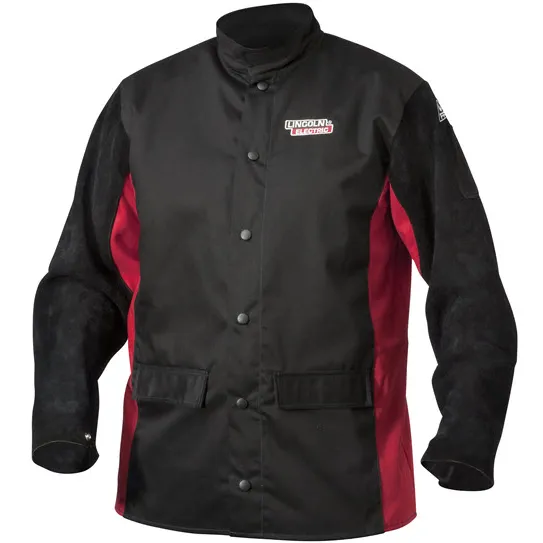 Lincoln Shadow Split Leather-Sleeved Welding Jacket K2986