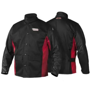 Lincoln Shadow Grain Leather-Sleeved Welding Jacket K2987