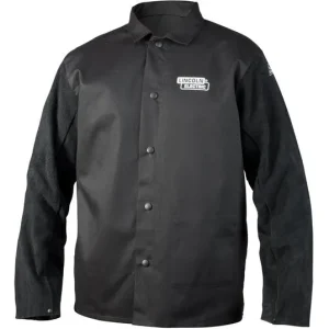 Lincoln Traditional Split Leather-Sleeved Welding Jacket K3106