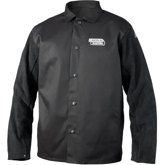 Lincoln Traditional Split Leather-Sleeved Welding Jacket K3106