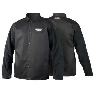 Lincoln Traditional Split Leather-Sleeved Welding Jacket K3106